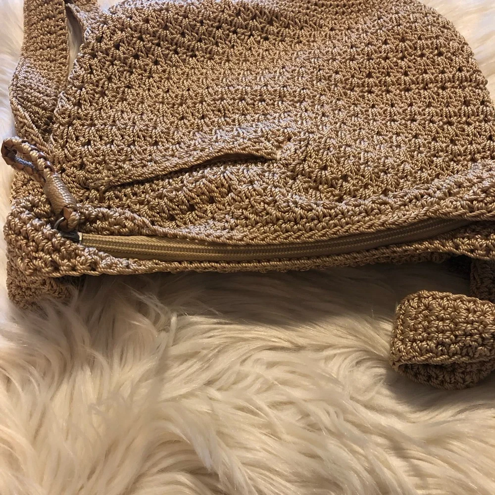 The Sak cream beige crochet crossbody handbag - Picture 7 of 14